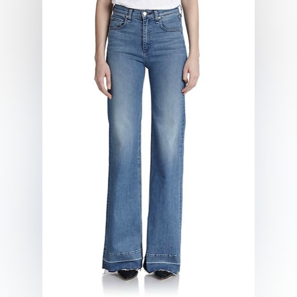 SIZE 26 RAG & BONE JUSTINE WIDE LEG JEANS
